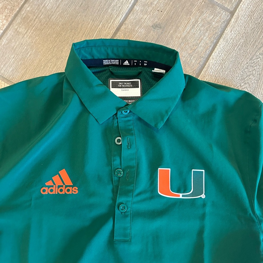 Adidas University of Miami college polo shirt small - Picture 2 of 3